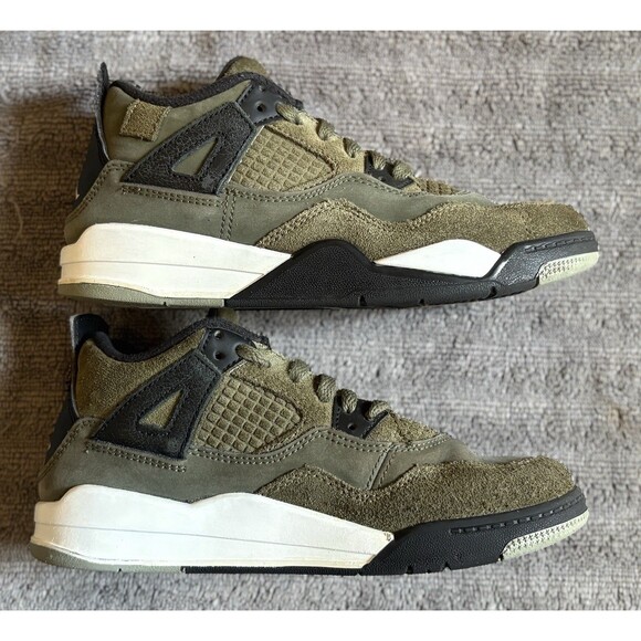 Nike Air Jordan 4 IV Retro Craft Medium Olive FB9929-200 Kids Size 1Y - Picture 1 of 7
